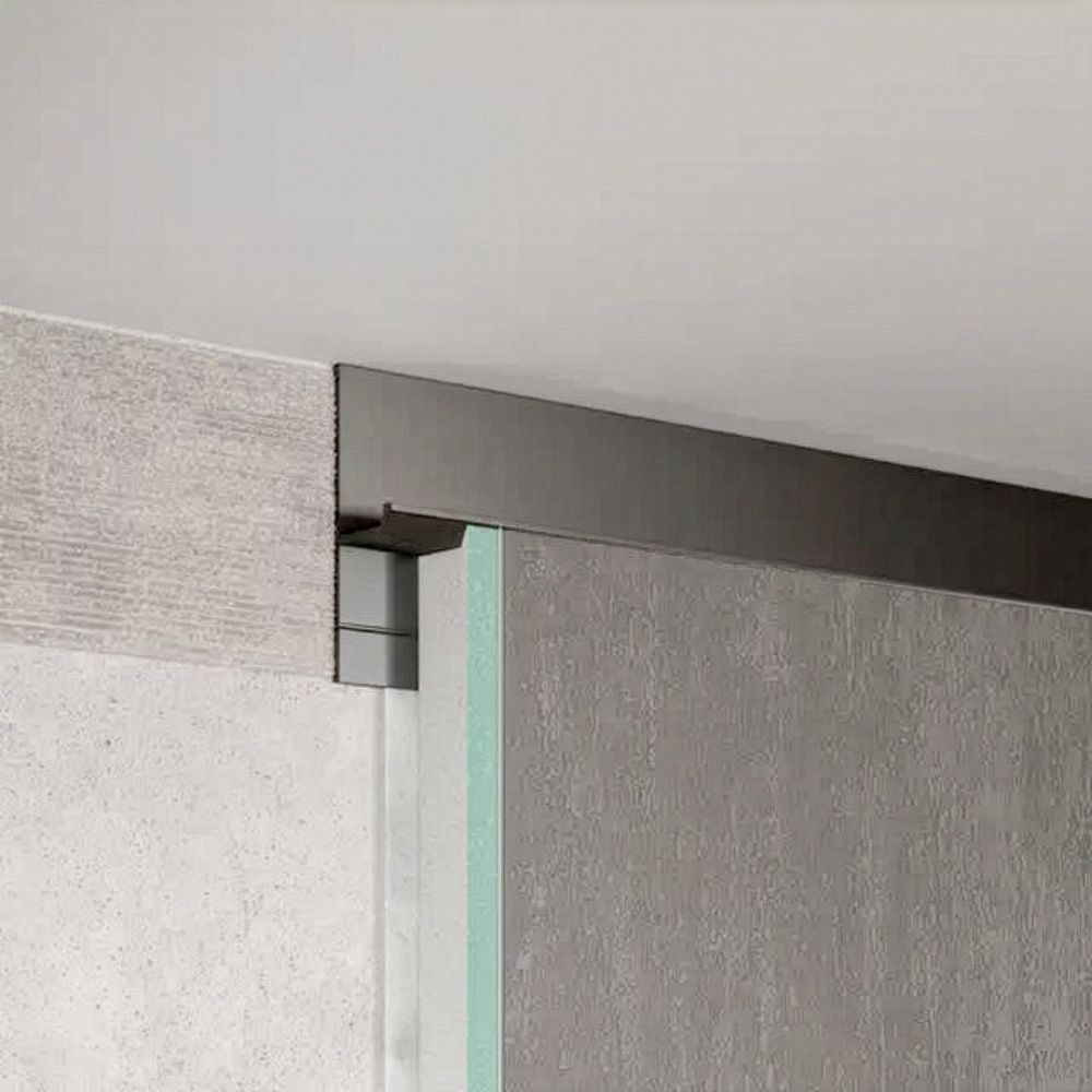 Profil final de umbră 20 mm cu canal LED, negru