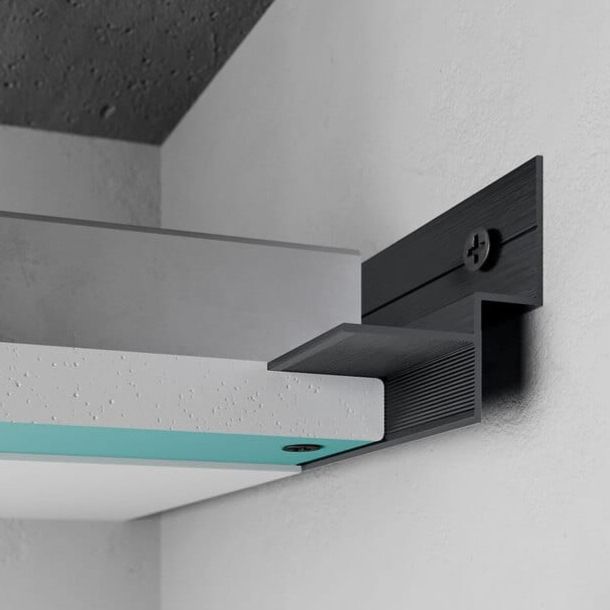 Profil de umbră 10x25 mm fără acoperire negru