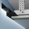 Profil distanțier umbră LED pentru tavane din gips-carton 23x37 mm negru